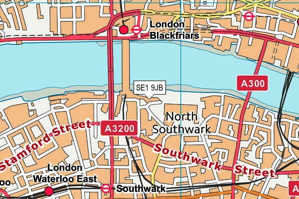 SE1 9JB map - OS VectorMap District (Ordnance Survey)