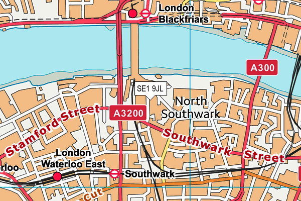 SE1 9JL map - OS VectorMap District (Ordnance Survey)