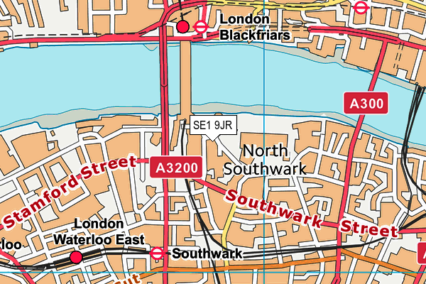 SE1 9JR map - OS VectorMap District (Ordnance Survey)