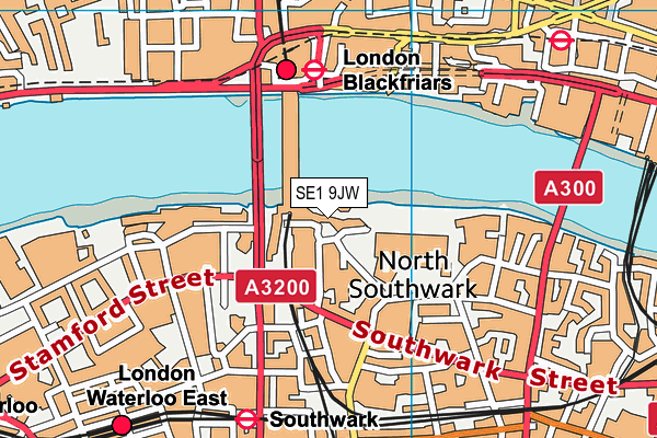 SE1 9JW map - OS VectorMap District (Ordnance Survey)