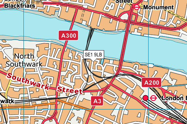 SE1 9LB map - OS VectorMap District (Ordnance Survey)
