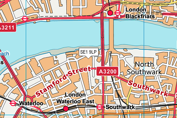 SE1 9LP map - OS VectorMap District (Ordnance Survey)