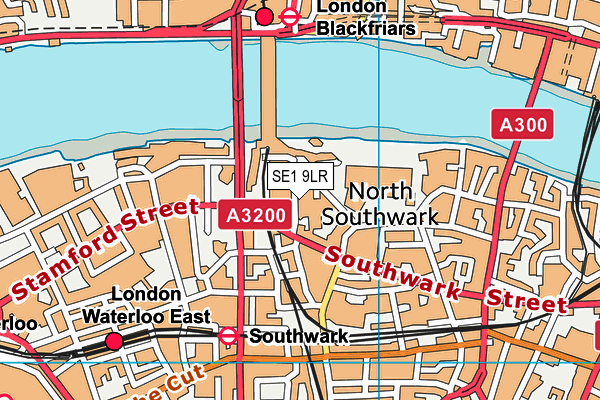 SE1 9LR map - OS VectorMap District (Ordnance Survey)