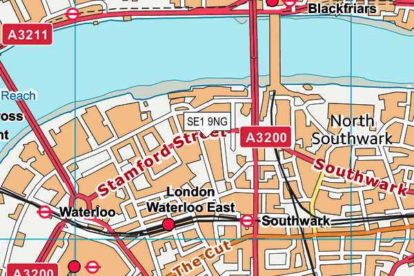 SE1 9NG map - OS VectorMap District (Ordnance Survey)