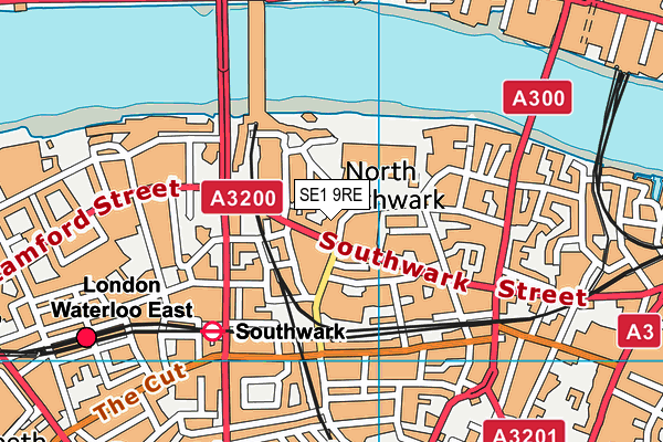 SE1 9RE map - OS VectorMap District (Ordnance Survey)