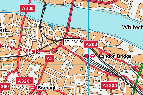 Fitness First (London Bridge) (Closed) map (SE1 9SG) - OS VectorMap District (Ordnance Survey)