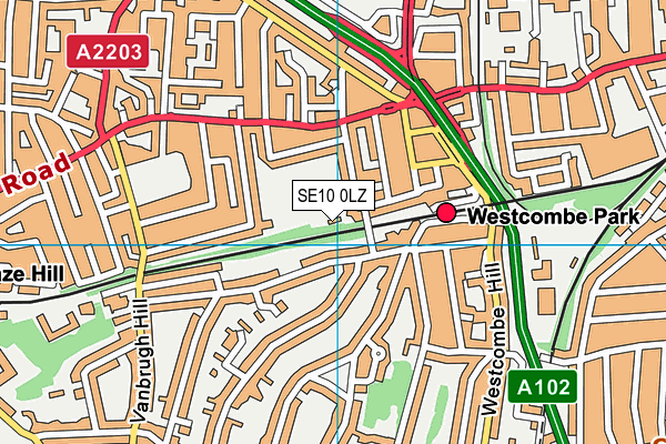 SE10 0LZ map - OS VectorMap District (Ordnance Survey)