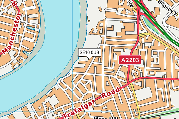 SE10 0UB map - OS VectorMap District (Ordnance Survey)