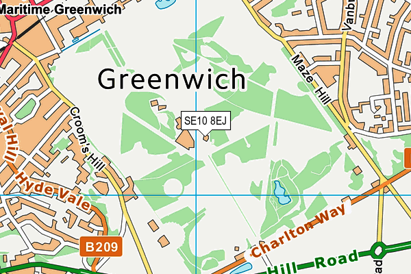 SE10 8EJ map - OS VectorMap District (Ordnance Survey)