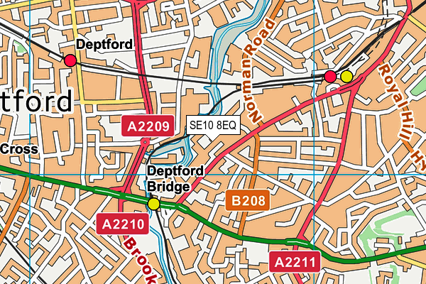 SE10 8EQ map - OS VectorMap District (Ordnance Survey)