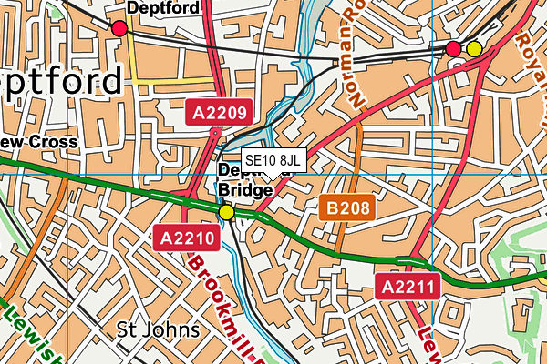 Puregym (London Greenwich) map (SE10 8JL) - OS VectorMap District (Ordnance Survey)