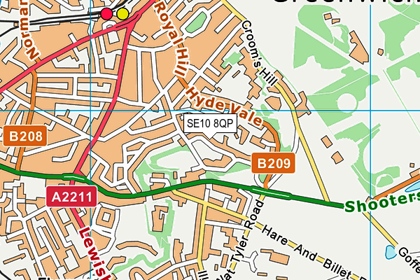 SE10 8QP map - OS VectorMap District (Ordnance Survey)