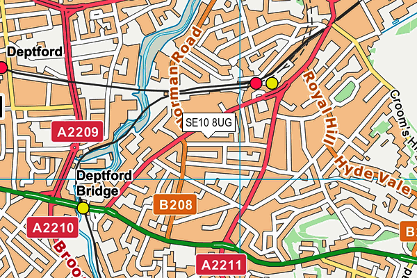 SE10 8UG map - OS VectorMap District (Ordnance Survey)