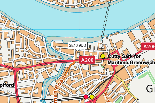 SE10 9DD map - OS VectorMap District (Ordnance Survey)
