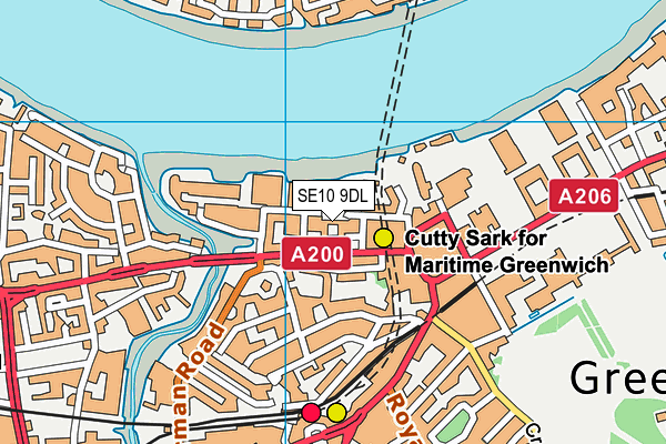 SE10 9DL map - OS VectorMap District (Ordnance Survey)