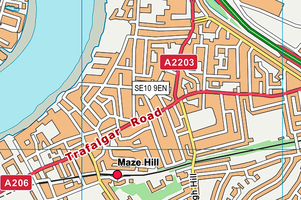 SE10 9EN map - OS VectorMap District (Ordnance Survey)