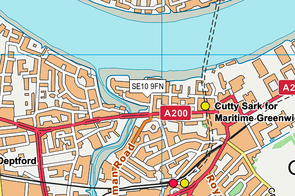 SE10 9FN map - OS VectorMap District (Ordnance Survey)