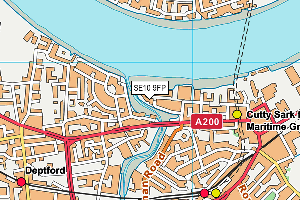 SE10 9FP map - OS VectorMap District (Ordnance Survey)