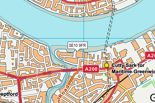 SE10 9FR map - OS VectorMap District (Ordnance Survey)