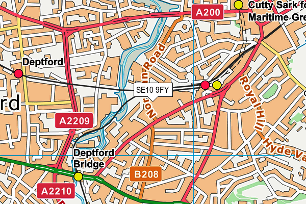 Puregym (London Greenwich Movement) map (SE10 9FY) - OS VectorMap District (Ordnance Survey)