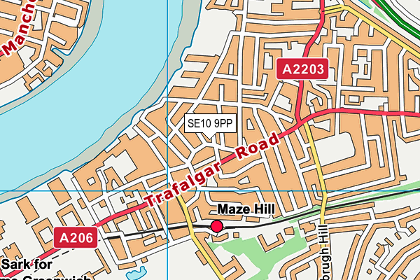 SE10 9PP map - OS VectorMap District (Ordnance Survey)