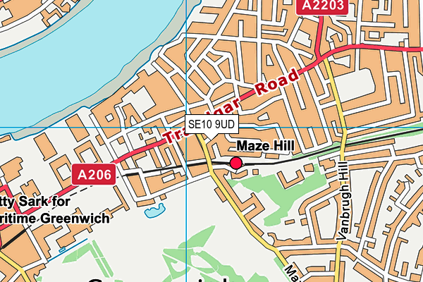 SE10 9UD map - OS VectorMap District (Ordnance Survey)