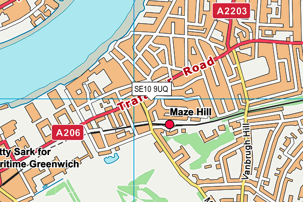 SE10 9UQ map - OS VectorMap District (Ordnance Survey)