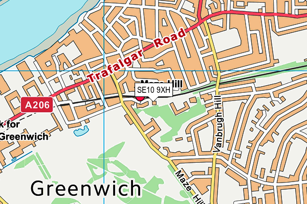 SE10 9XH map - OS VectorMap District (Ordnance Survey)