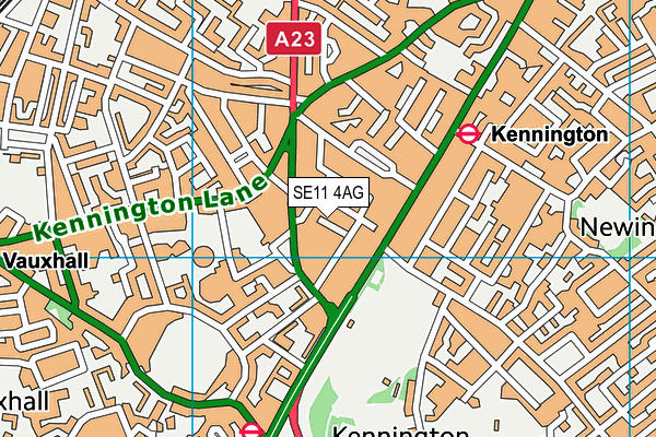 SE11 4AG map - OS VectorMap District (Ordnance Survey)