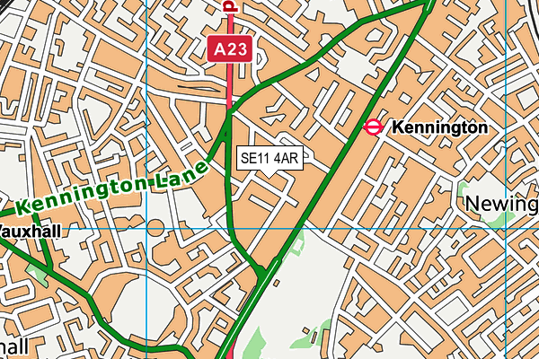 SE11 4AR map - OS VectorMap District (Ordnance Survey)