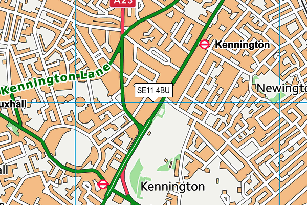 SE11 4BU map - OS VectorMap District (Ordnance Survey)