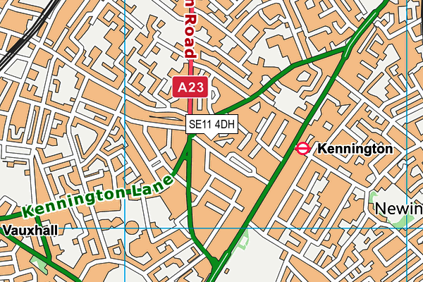 SE11 4DH map - OS VectorMap District (Ordnance Survey)