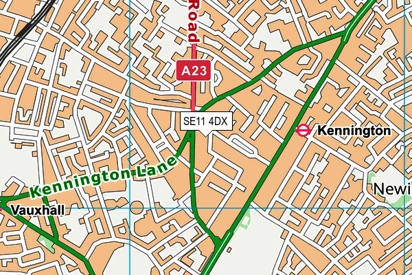 SE11 4DX map - OS VectorMap District (Ordnance Survey)