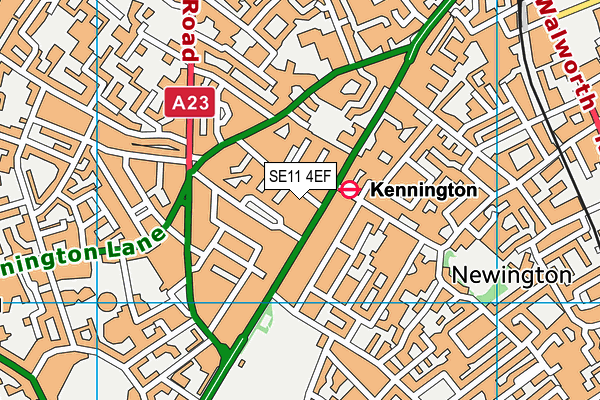 SE11 4EF map - OS VectorMap District (Ordnance Survey)