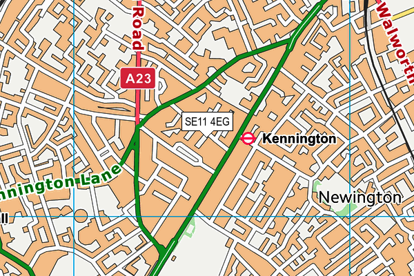 SE11 4EG map - OS VectorMap District (Ordnance Survey)