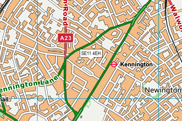 SE11 4EH map - OS VectorMap District (Ordnance Survey)