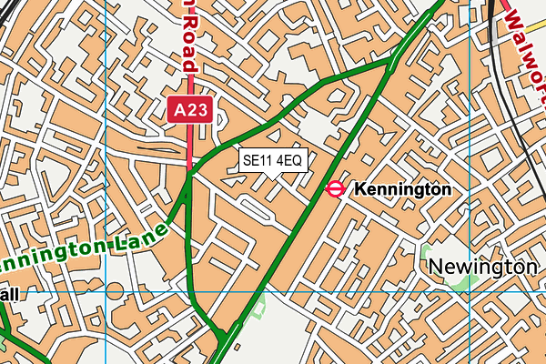 SE11 4EQ map - OS VectorMap District (Ordnance Survey)