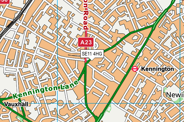 SE11 4HG map - OS VectorMap District (Ordnance Survey)