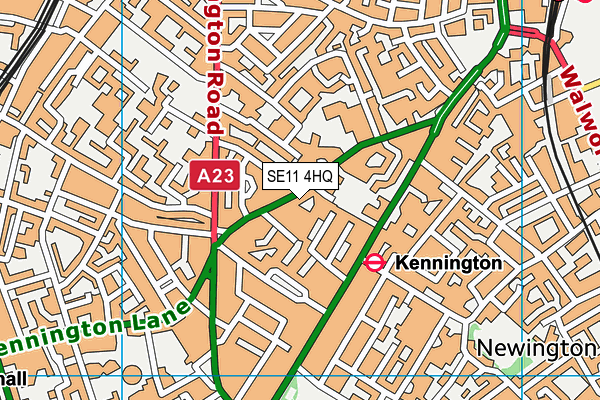 SE11 4HQ map - OS VectorMap District (Ordnance Survey)