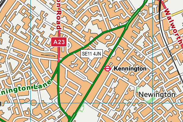 SE11 4JN map - OS VectorMap District (Ordnance Survey)