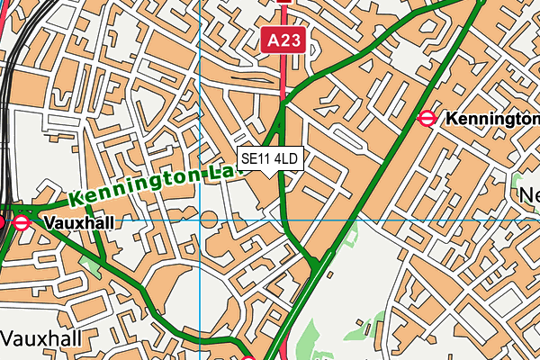 SE11 4LD map - OS VectorMap District (Ordnance Survey)