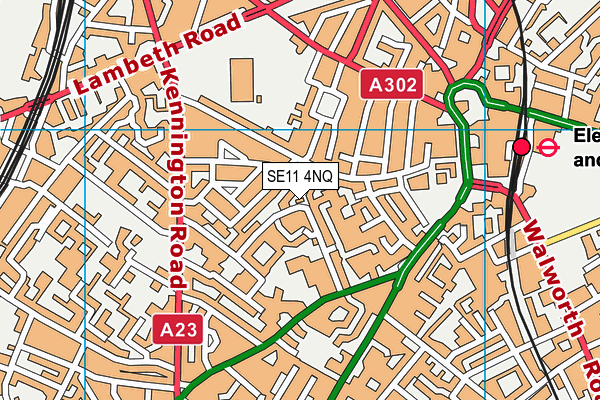 SE11 4NQ map - OS VectorMap District (Ordnance Survey)