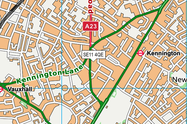 SE11 4QE map - OS VectorMap District (Ordnance Survey)