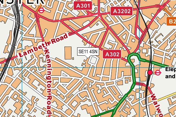 Charlotte Sharman Primary School map (SE11 4SN) - OS VectorMap District (Ordnance Survey)