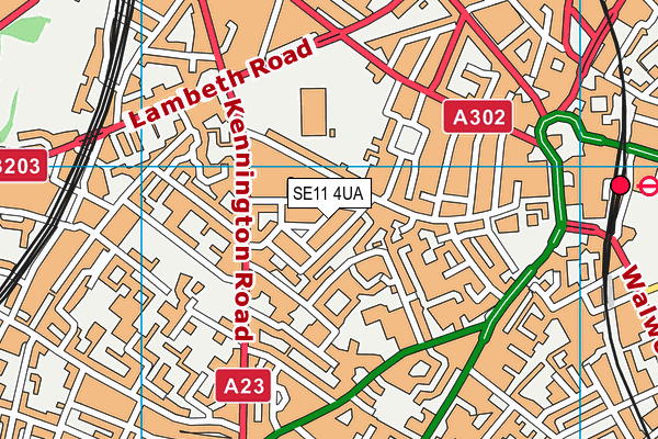 SE11 4UA map - OS VectorMap District (Ordnance Survey)