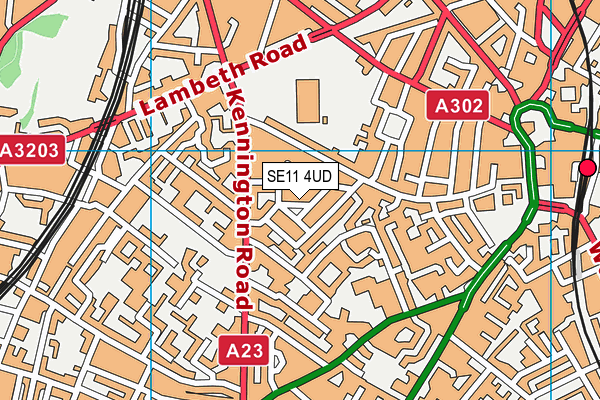 SE11 4UD map - OS VectorMap District (Ordnance Survey)