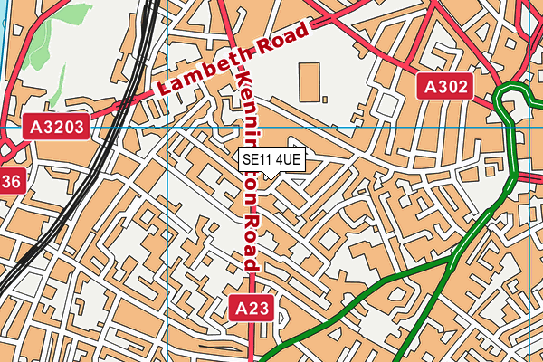 SE11 4UE map - OS VectorMap District (Ordnance Survey)