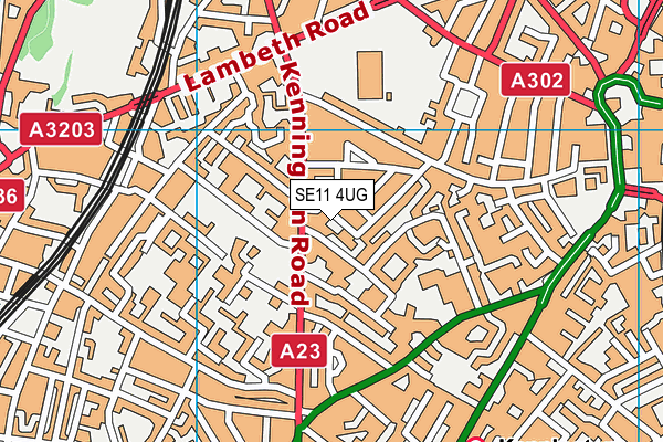 SE11 4UG map - OS VectorMap District (Ordnance Survey)