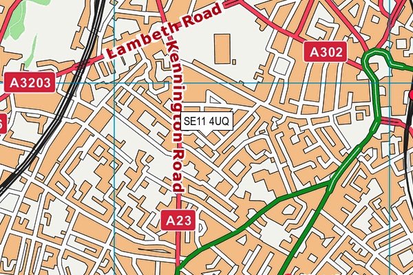 SE11 4UQ map - OS VectorMap District (Ordnance Survey)