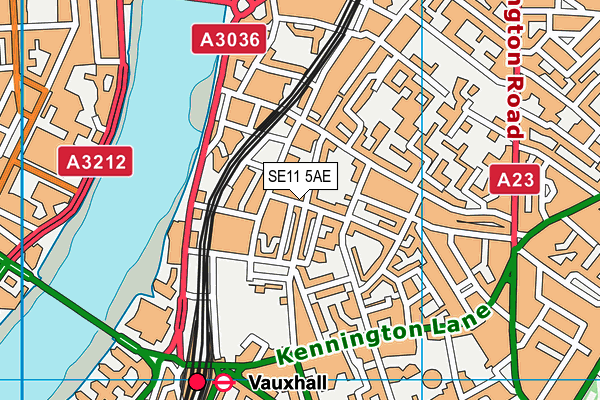 SE11 5AE map - OS VectorMap District (Ordnance Survey)